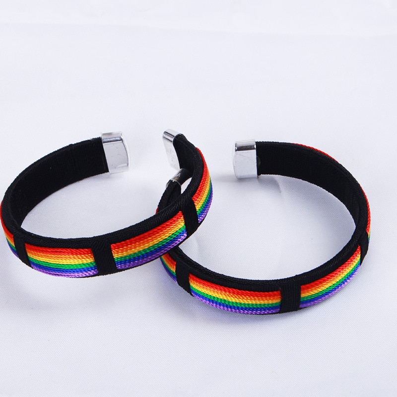 Kpop Lesbians Gays Bisexuals Rainbow Bangle Bracelets Women Men Pride Friendship Jewelry