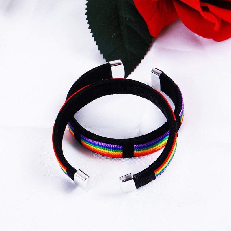 Kpop Lesbians Gays Bisexuals Rainbow Bangle Bracelets Women Men Pride Friendship Jewelry