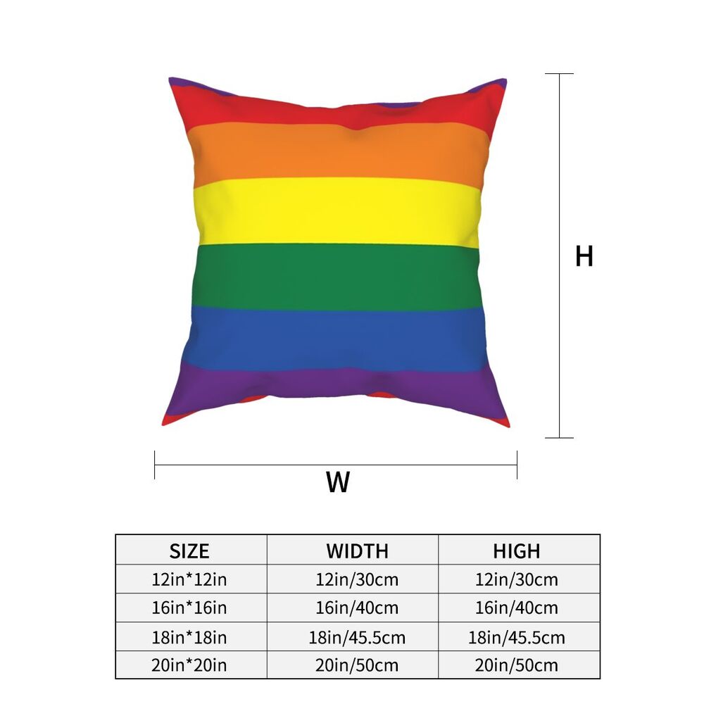 LGBT Rainbow Pillowcover Home Decor Gay Lesbian Lgbtq Sexual Cushion Cover Throw Pillow for Living Room Double-sided Printing