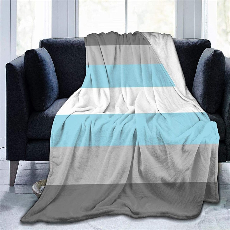 Demiboy Pride Flag Navajo Cubre Camara Green Throw Blanket 3D Print On Demand Sherpa Super Comfortable For Sofa Thin Quilt