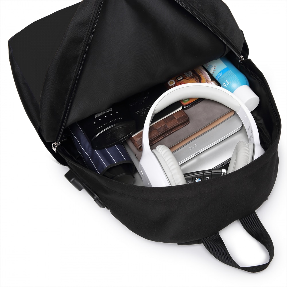 Funny Graphic print DemiBoy Flag USB Charge Backpack Men School Bags Women Bag Travel Laptop bag