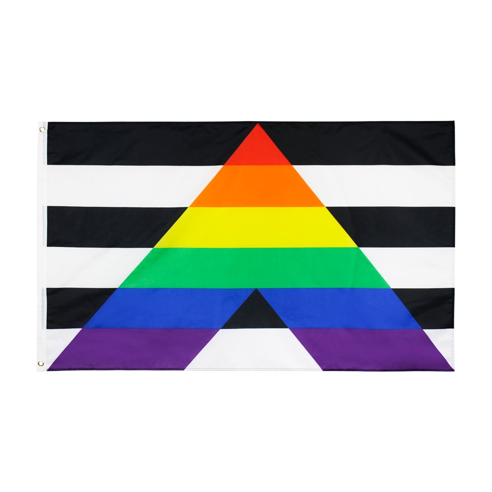 90x150cm LGBT rainbow pride Gay Straight Ally Flag
