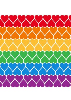 Hearts of Pride LGBTQ+ Rainbow Flag or Banner