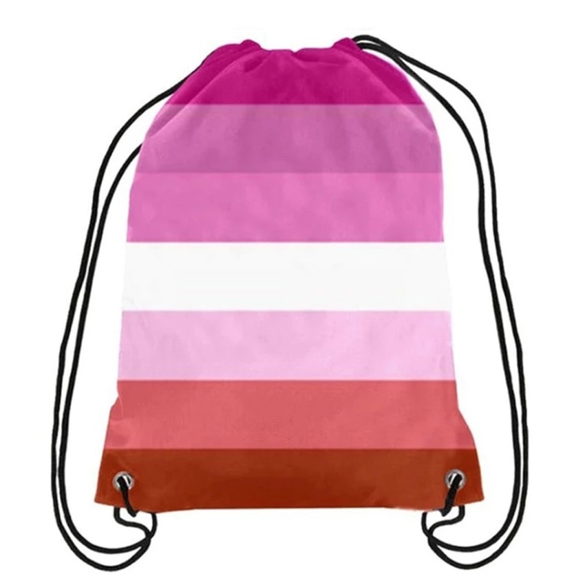 Lgbt Lgbtq Gay Pride Rainbow Mini Drawstring Backpack Lesbian Transgender Bigender Bag