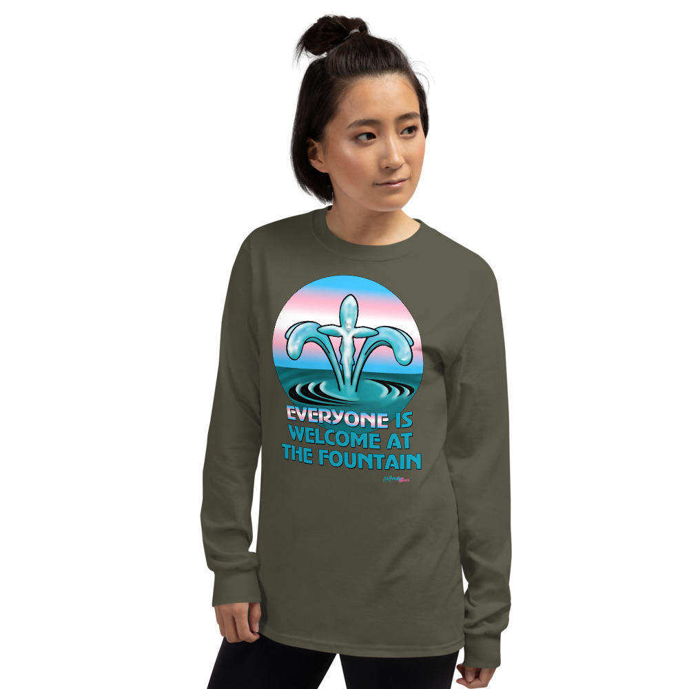 Transgender Christian Everyone is Welcome Long Sleeve Shirt